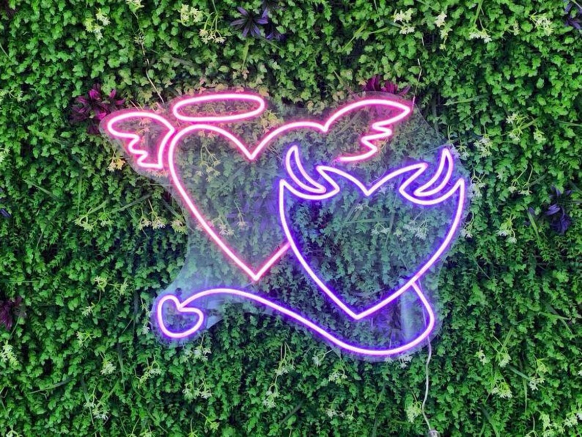 Heart Neon Sign Custom | Wedding Neon Sign | Bedroom Neon Sign - Homely Arts