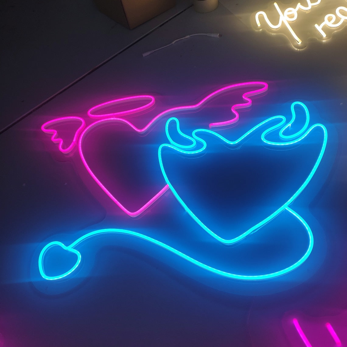 Heart Neon Sign Custom | Wedding Neon Sign | Bedroom Neon Sign - Homely Arts