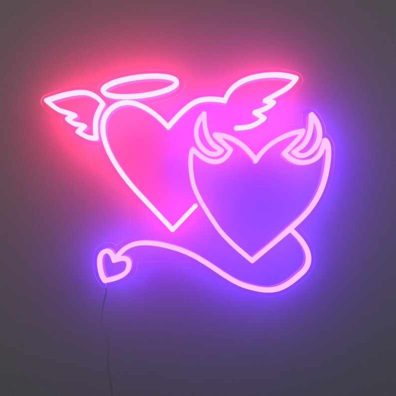 Heart Neon Sign Custom | Wedding Neon Sign | Bedroom Neon Sign - Homely Arts