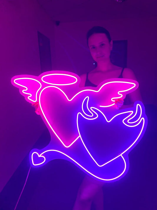 Heart Neon Sign Custom | Wedding Neon Sign | Bedroom Neon Sign - Homely Arts