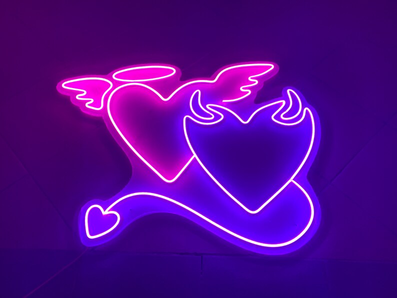 Heart Neon Sign Custom | Wedding Neon Sign | Bedroom Neon Sign - Homely Arts