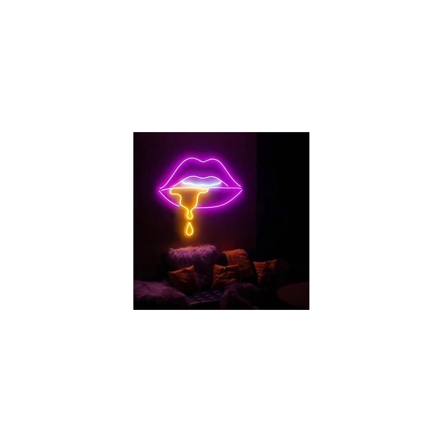 LED Neon Lips Light Art - Homely Arts