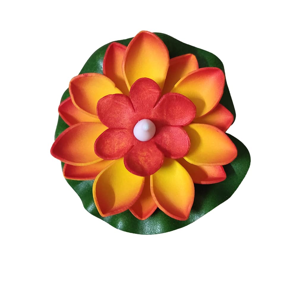 Floating LED Lotus Flowers Artificial Candles Sensor Multicolor - Pack of 6 - Homely Arts
