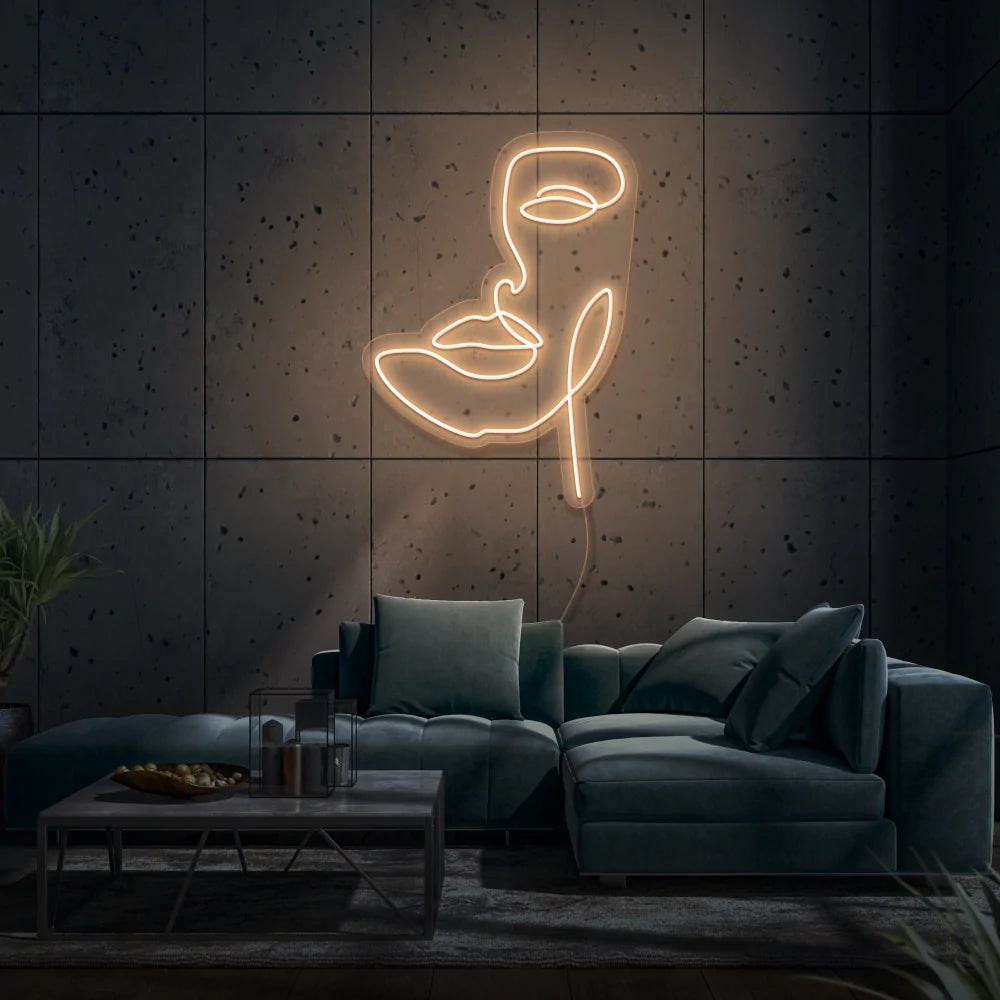 Face LED Neon Sign - Homely Arts