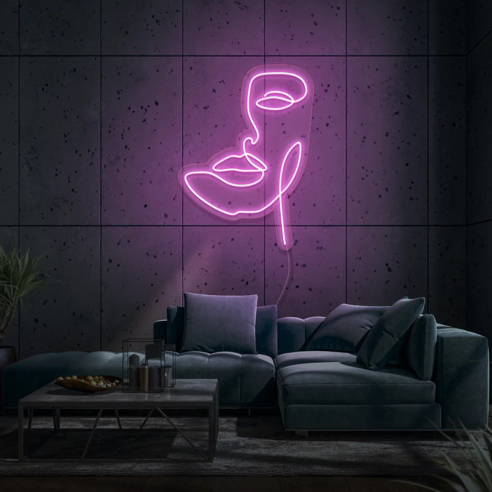Face LED Neon Sign - Homely Arts