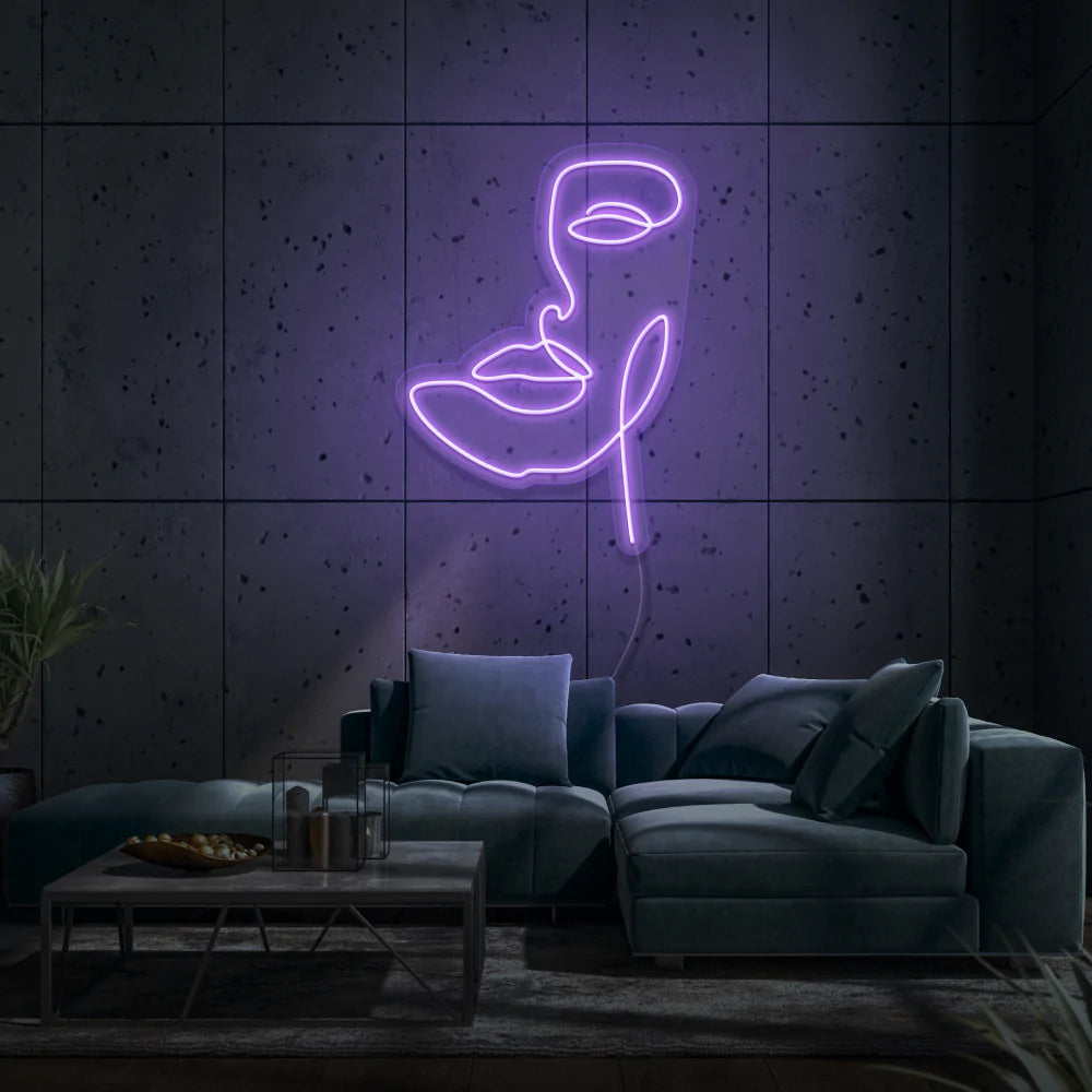 Face LED Neon Sign - Homely Arts