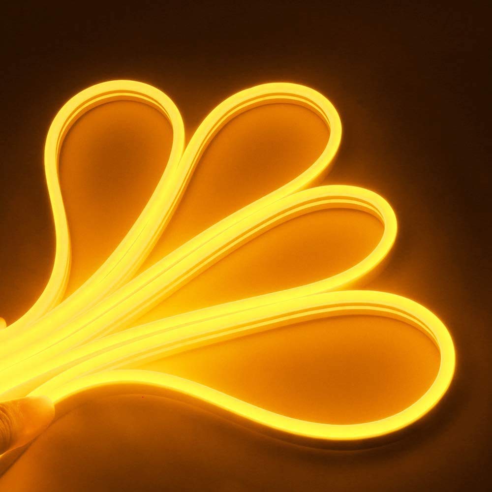 5 Meter Led Mini Neon Lights, Rope Lights, Super Bright for Outdoor Indoor Decoration (Yellow) - Homely Arts