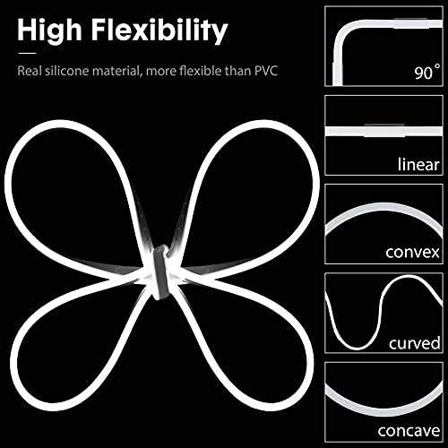 5 Meter Led Mini Neon Lights, Rope Lights, Super Bright for Outdoor Indoor Decoration(White) - Homely Arts