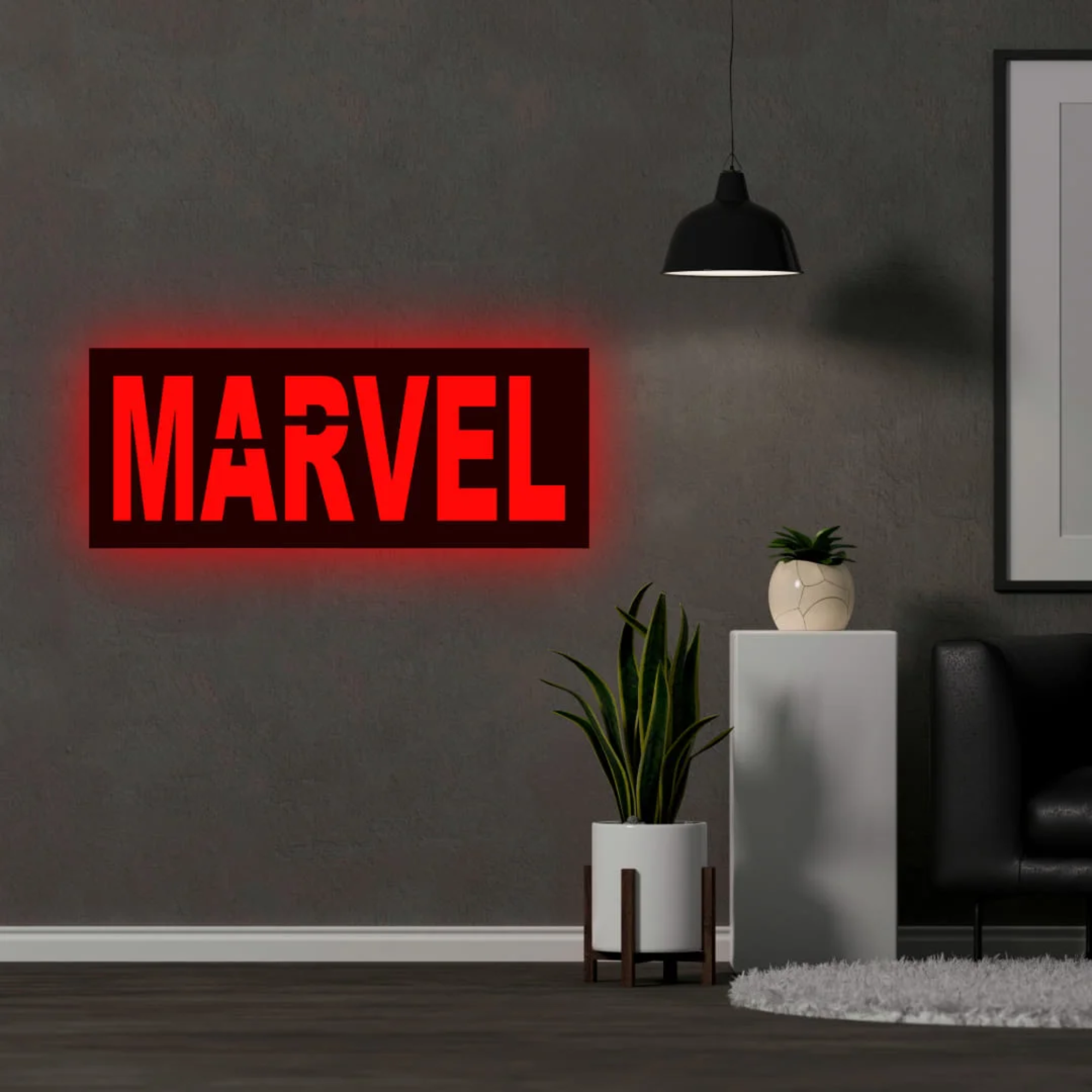 Marvel Board Premium Backlit Sign - Red