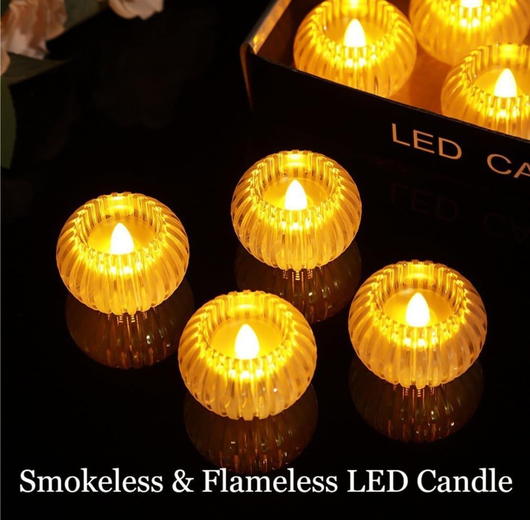 LED Shadow Tealight Candle – Flameless Decorative Diya for Festivals & Home Décor