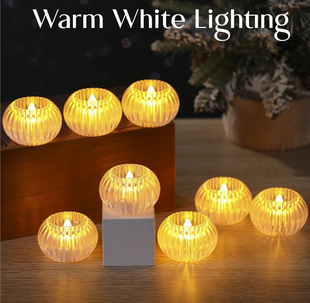 LED Shadow Tealight Candle – Flameless Decorative Diya for Festivals & Home Décor