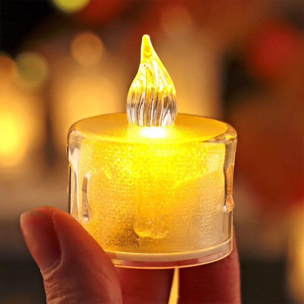 LED Frosted Tealight Candle – Flameless Decorative Diya for Festivals & Home Décor