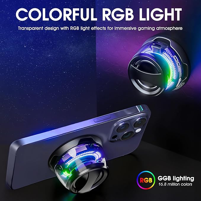 Magnetic Mini Bluetooth Speaker with RGB Lights & Phone Holder