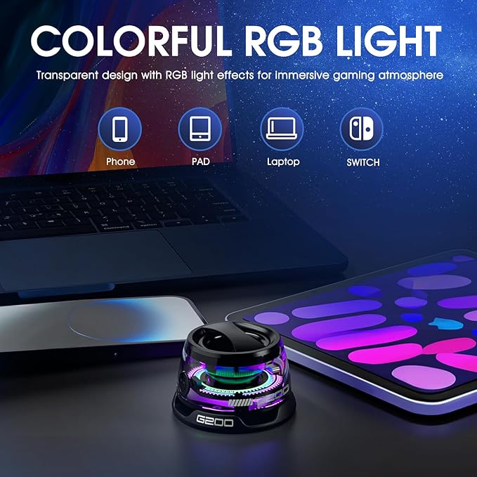 Magnetic Mini Bluetooth Speaker with RGB Lights & Phone Holder