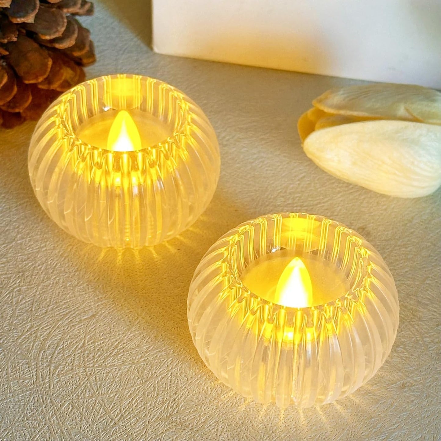 LED Shadow Tealight Candle – Flameless Decorative Diya for Festivals & Home Décor