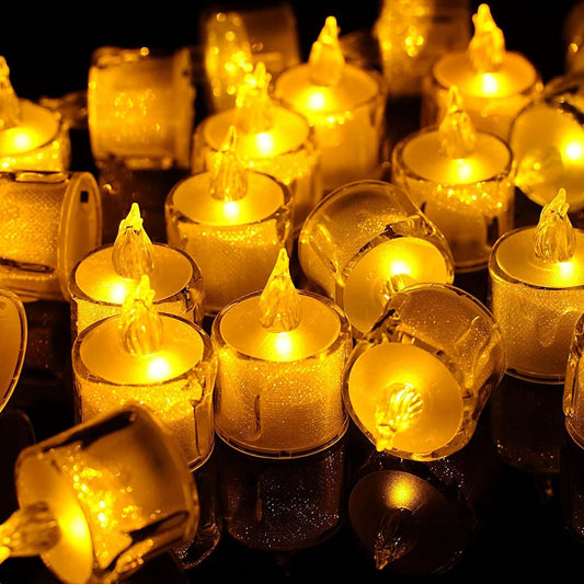 LED Frosted Tealight Candle – Flameless Decorative Diya for Festivals & Home Décor