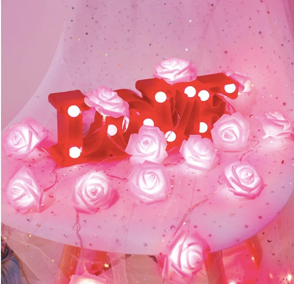 Rose Led Lights For Diwali Christmas Wedding , Christmas Tree Lights,Decorative Lights,Diwali Light(Plastic),4 meters- 10 Roses