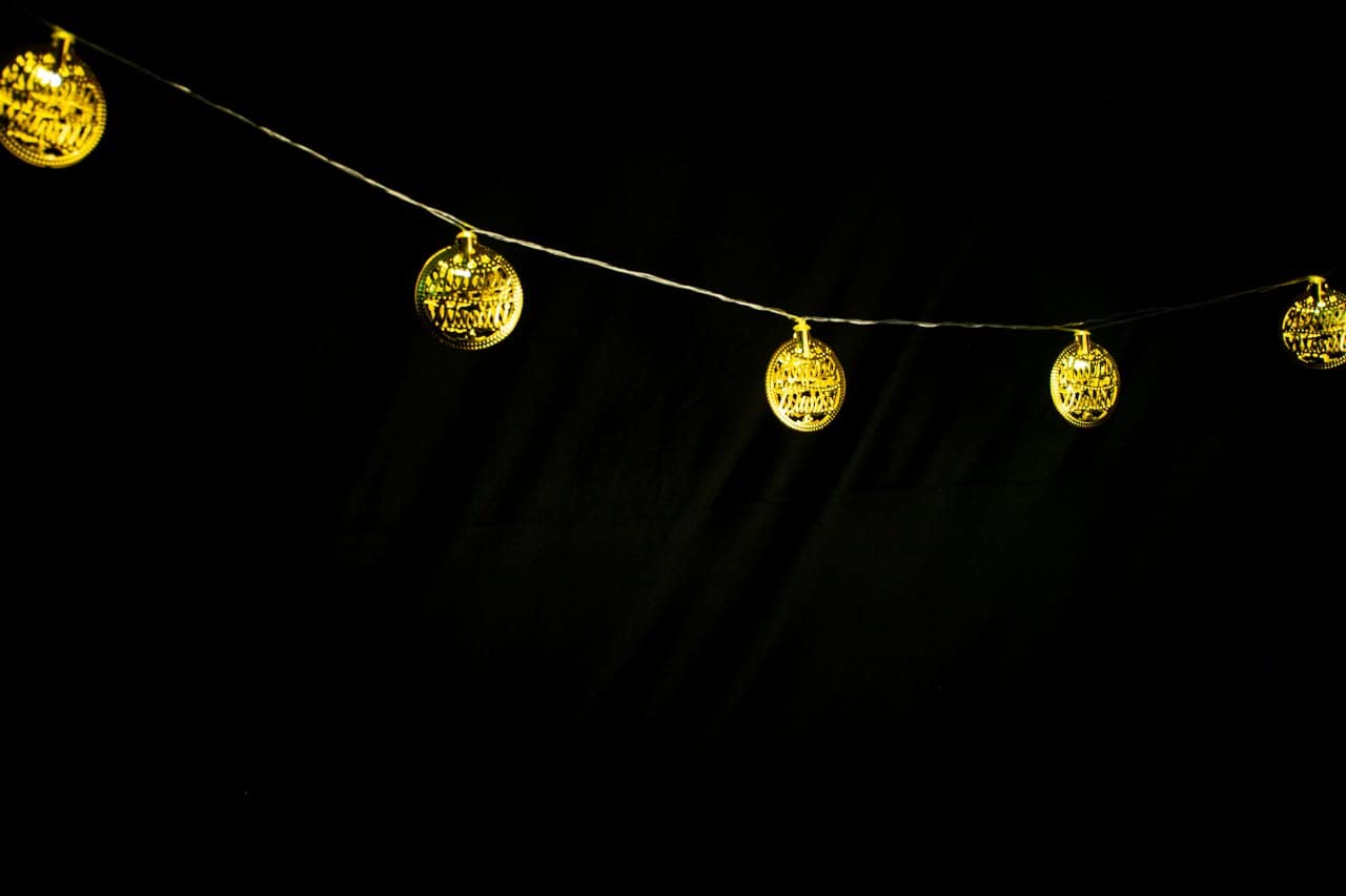 Happy Diwali Metal Light, Diwali puja Decoration Light, Diwali Gift Happy Diwali Metal Light