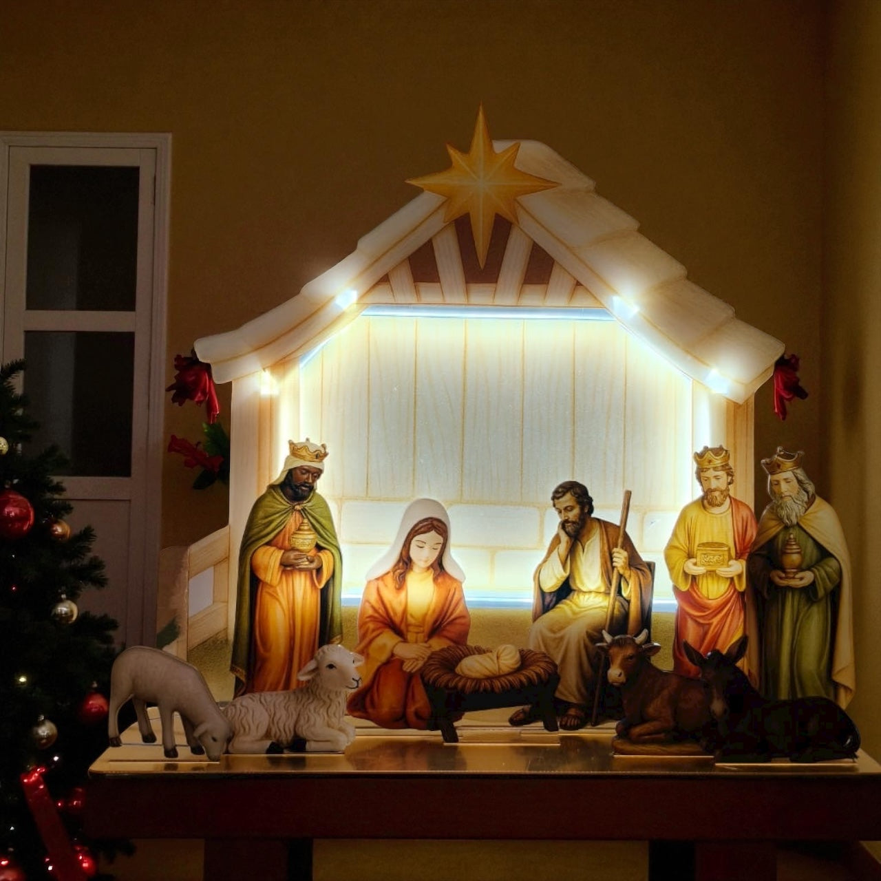 Christmas Nativity Scene Holiday Figurine Religious Christmas Decor Gift