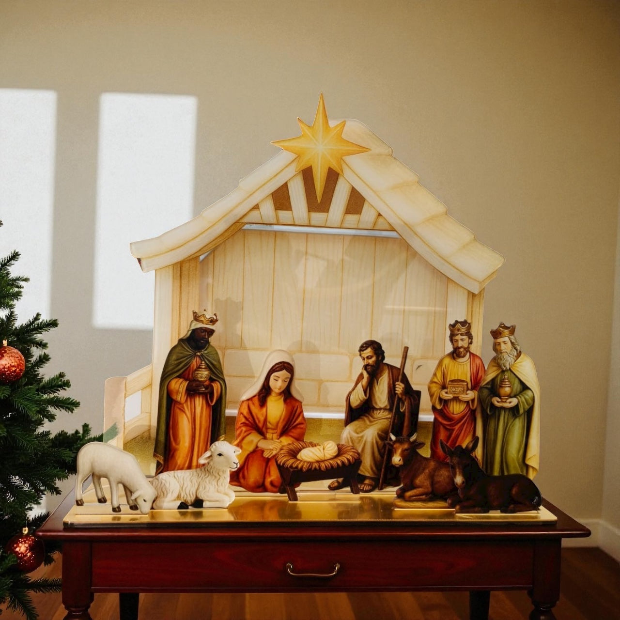 Christmas Nativity Scene Holiday Figurine Religious Christmas Decor Gift