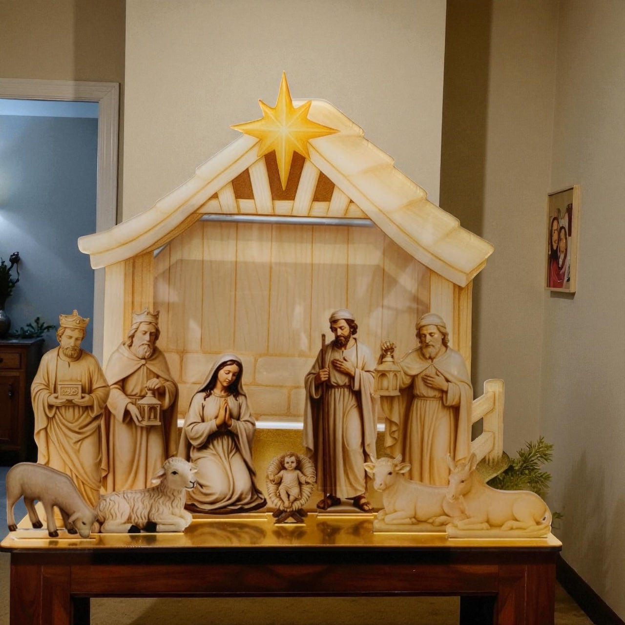 Christmas Nativity Scene Holiday Figurine Religious Christmas Decor Gift