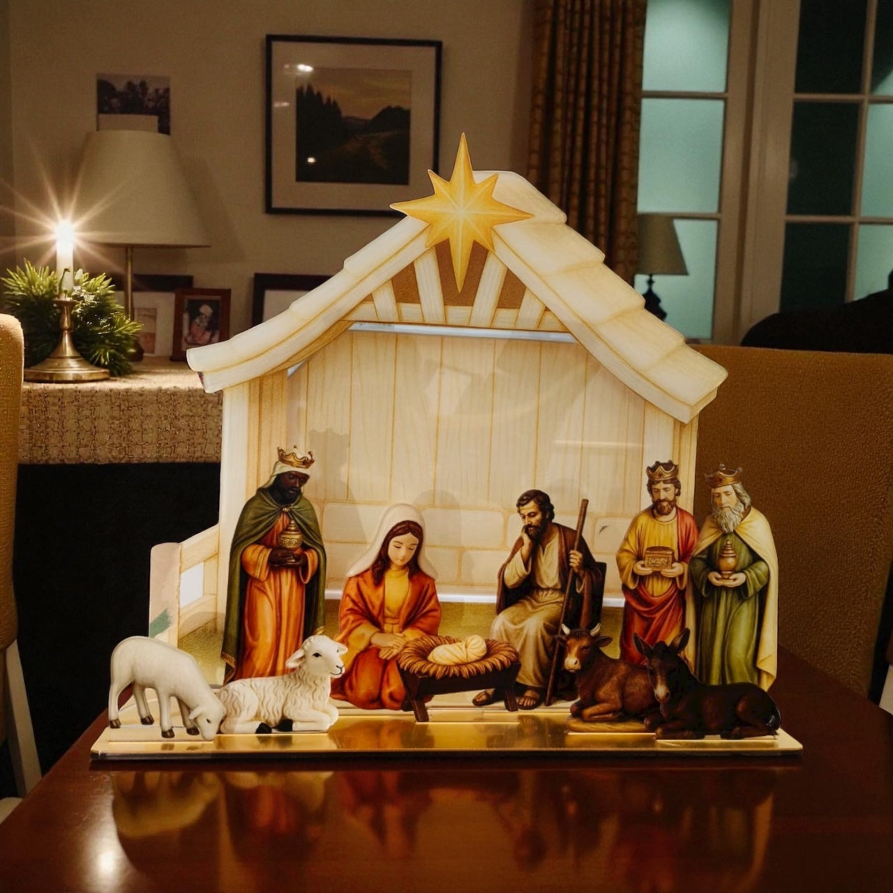 Christmas Nativity Scene Holiday Figurine Religious Christmas Decor Gift