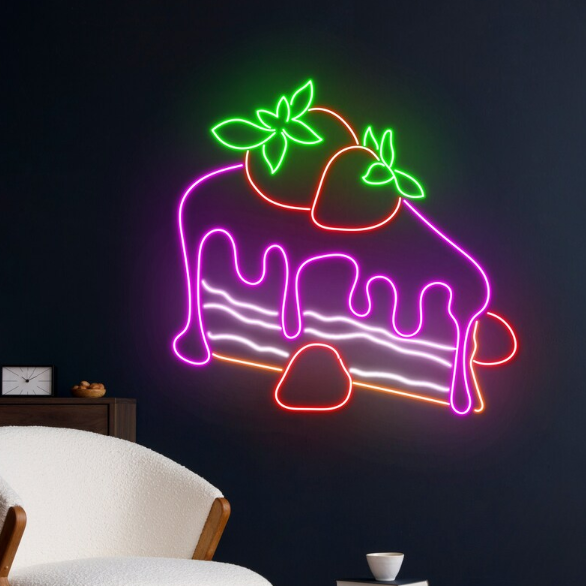 LED Neon Sign Colorful BIRTHDAY CAKE