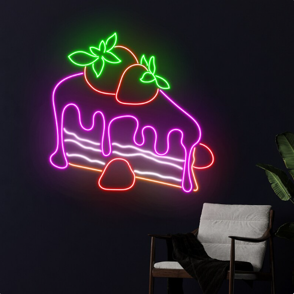 LED Neon Sign Colorful BIRTHDAY CAKE