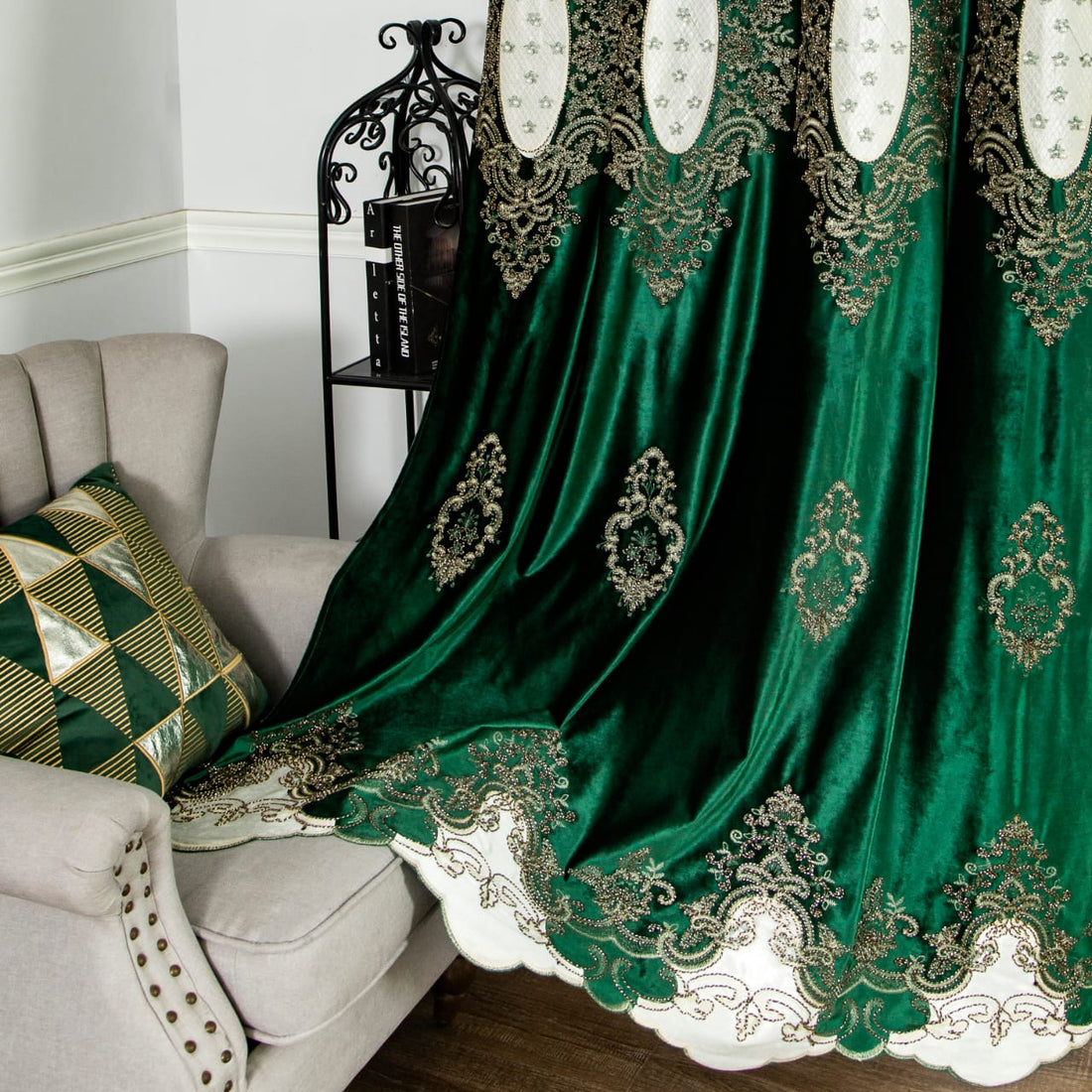 Premium Velvet Embroidery Curtains