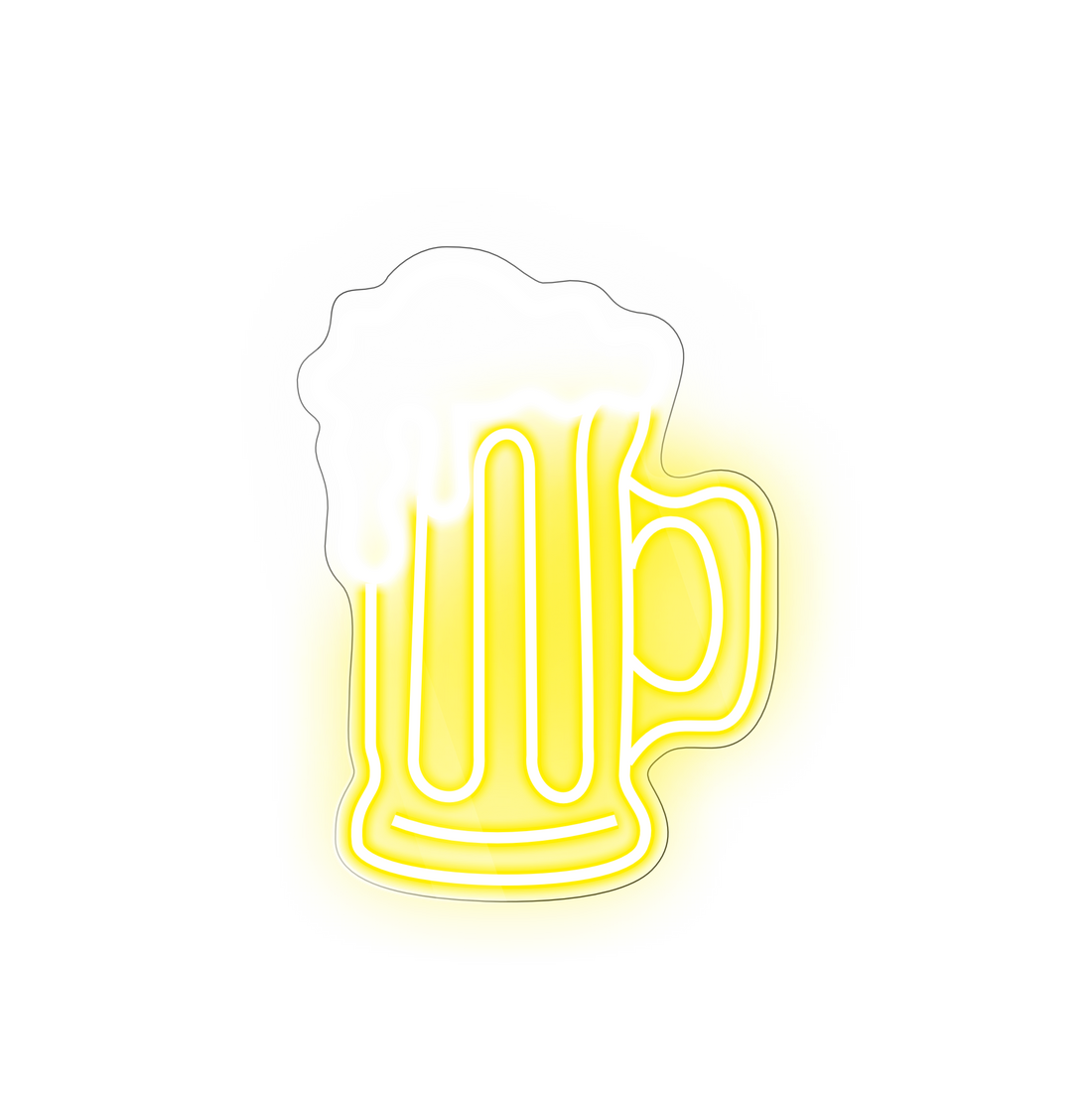 Beer cup neon sign, wall decor beer Kitchen Decor, beer for pub and night clubs