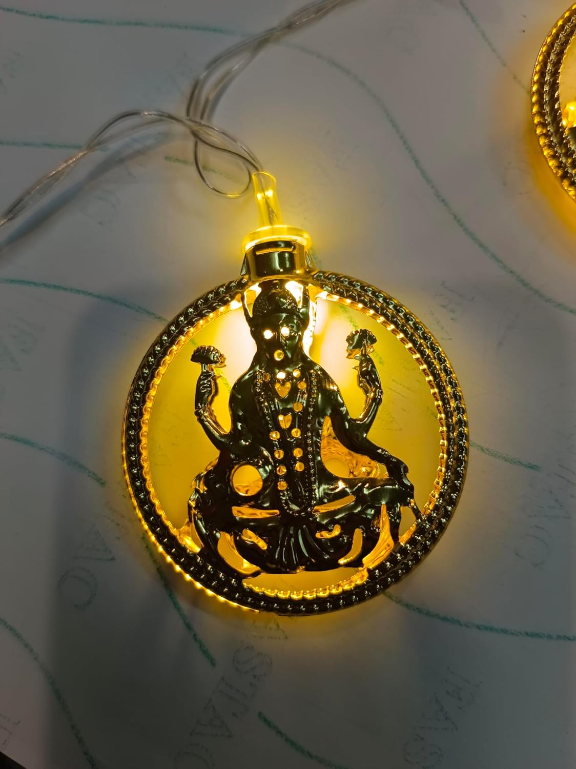 Laxmi ji Metal Light, Diwali puja Decoration Light, Diwali Gift laxmi ji Metal Light
