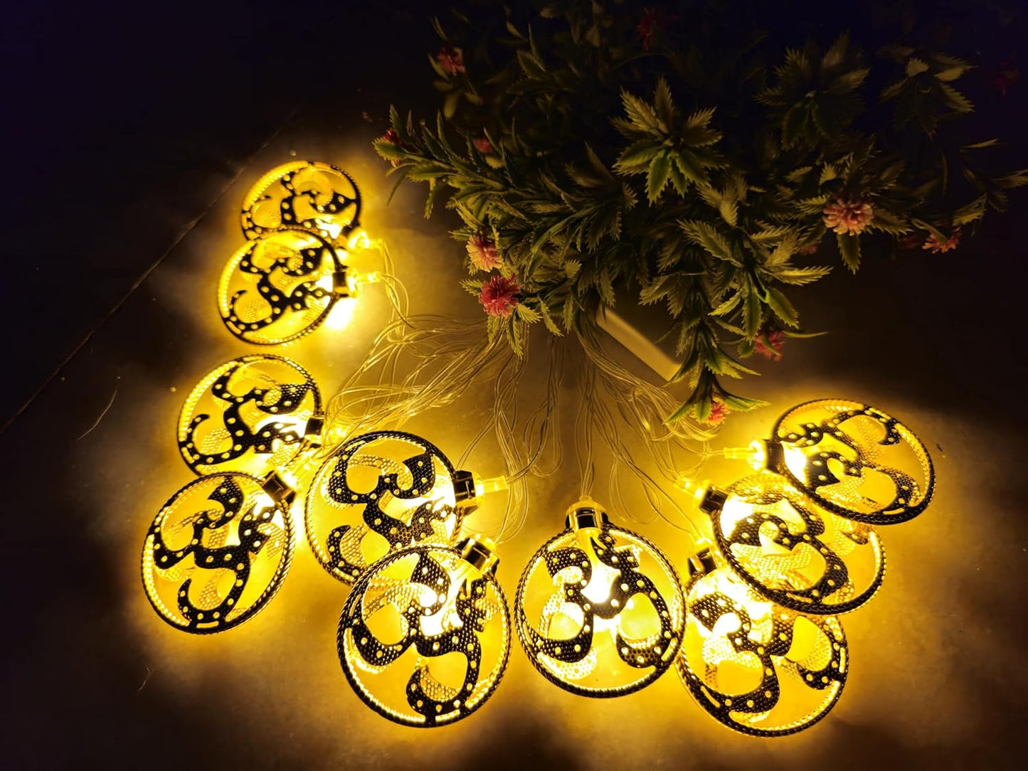 Om Metal Light, Diwali puja Decoration Light, Diwali Gift Om Metal Light