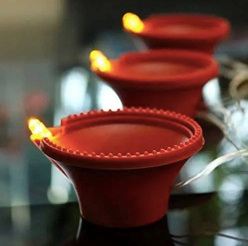 Diwali-Christmas Festival Decoration LED Diya Rice Light (Diya Count 18) - Homely Arts