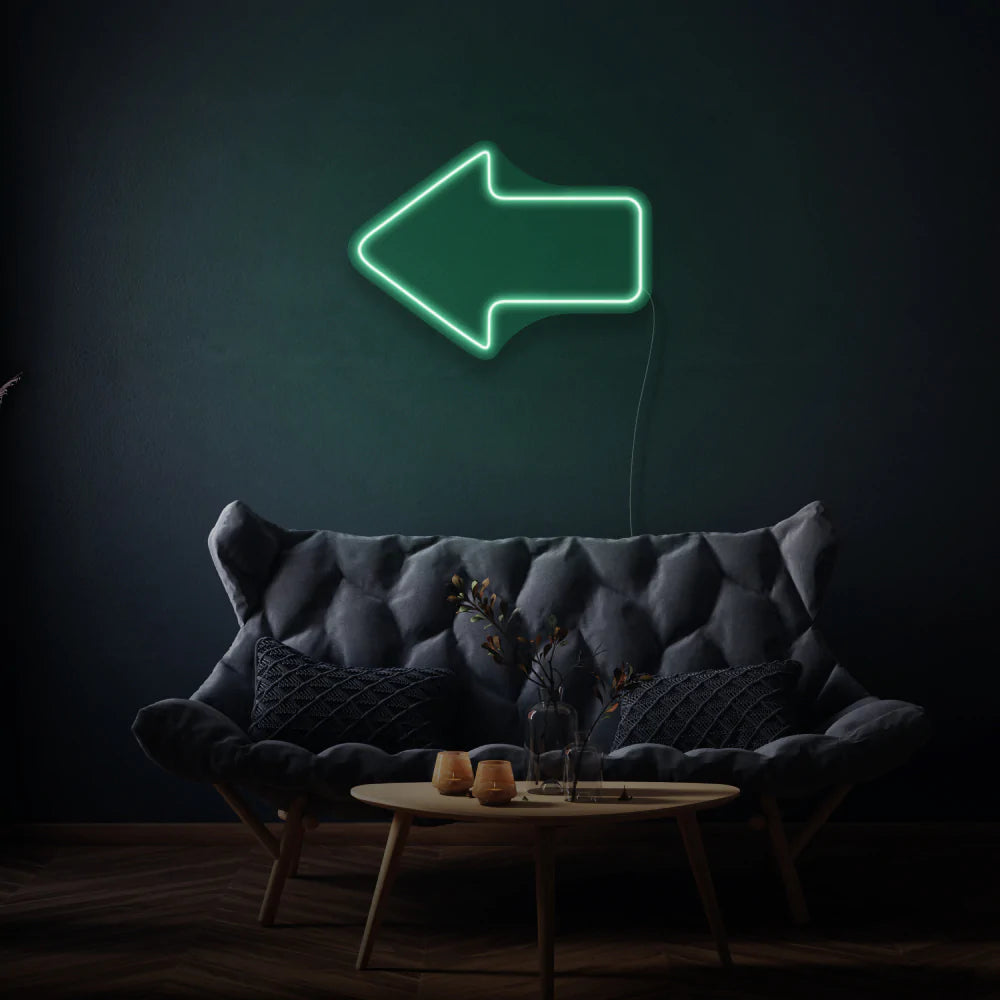 Arrow Pointing on Left LED Neon sign - Homely Arts