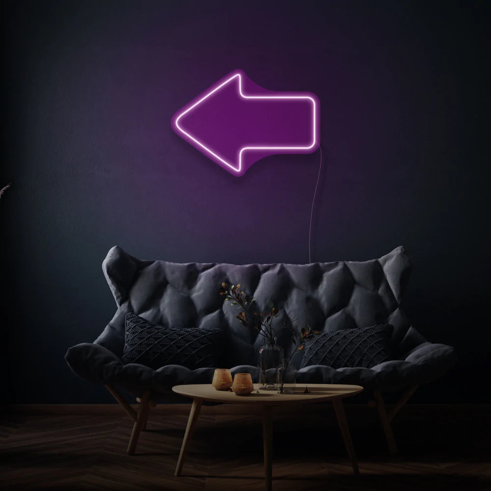Arrow Pointing on Left LED Neon sign - Homely Arts