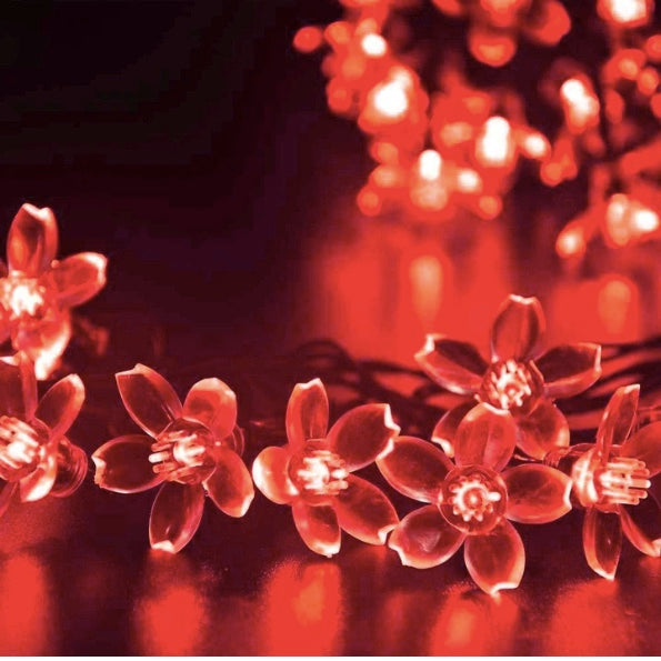 Combo of Silicone Blooming Flower Fairy String Lights (Yellow, White and Red) - Homely Arts