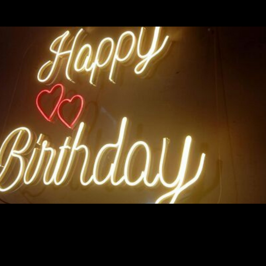 Latest Neon Sign Happy Birthday (24*18)Inch (WARM WHITE) - Homely Arts