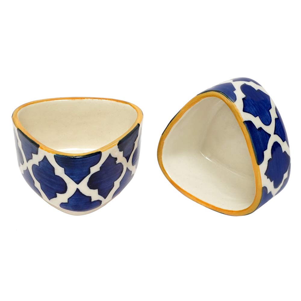 Triangle Ceramic Dip Serving Bowls Set of 2 - Homely Arts