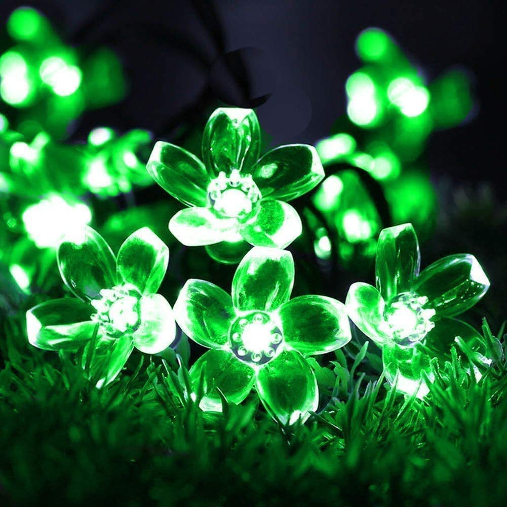 Silicone Blooming Flower Fairy String Lights (Green Bulbs) - Homely Arts