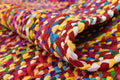 Roll over image to zoom in        Habere India-All the Cultures Fabricating India Hand Woven Handmade Jute Round Braided Centre Table Carpet (Multicolor, 4 x 4 ft) - Homely Arts