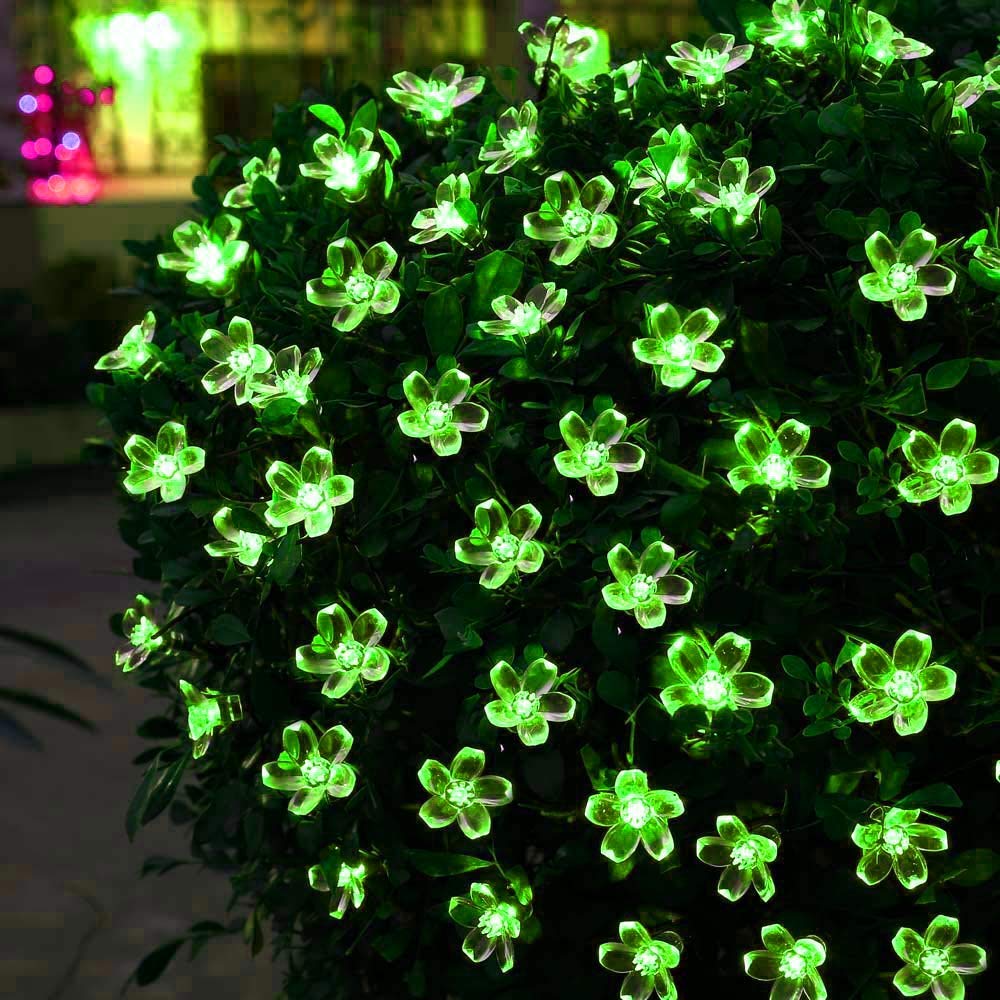 Silicone Blooming Flower Fairy String Lights (Green Bulbs) - Homely Arts