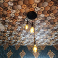 Diamond Cage Pendant Hanging Ceiling Light Lamp for Living Room , Bedroom , Kitchen , Dining Room Decor (with ST64 Bulb) - Homely Arts