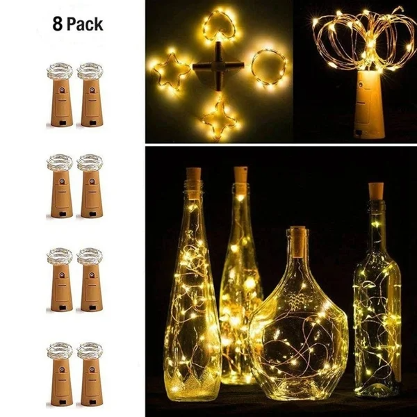 Wine Bottle Cork Lights Copper Wire String Lights - Homely Arts