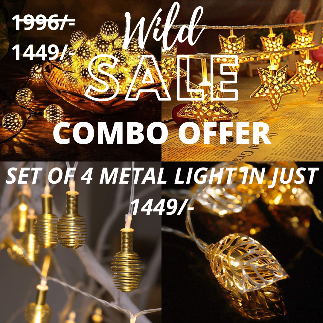 Combo of four Metal Lights - Homely Arts