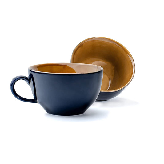 Large Ceramic Coffee Cup Set of 2- 300ml Cappuccino Cup - Homely Arts