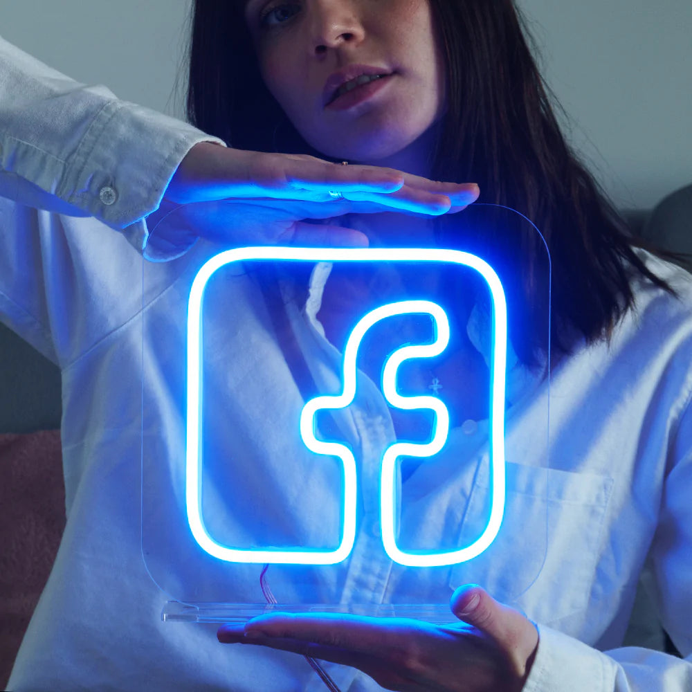 Facebook Sign Mini Neon LED Sign - Homely Arts