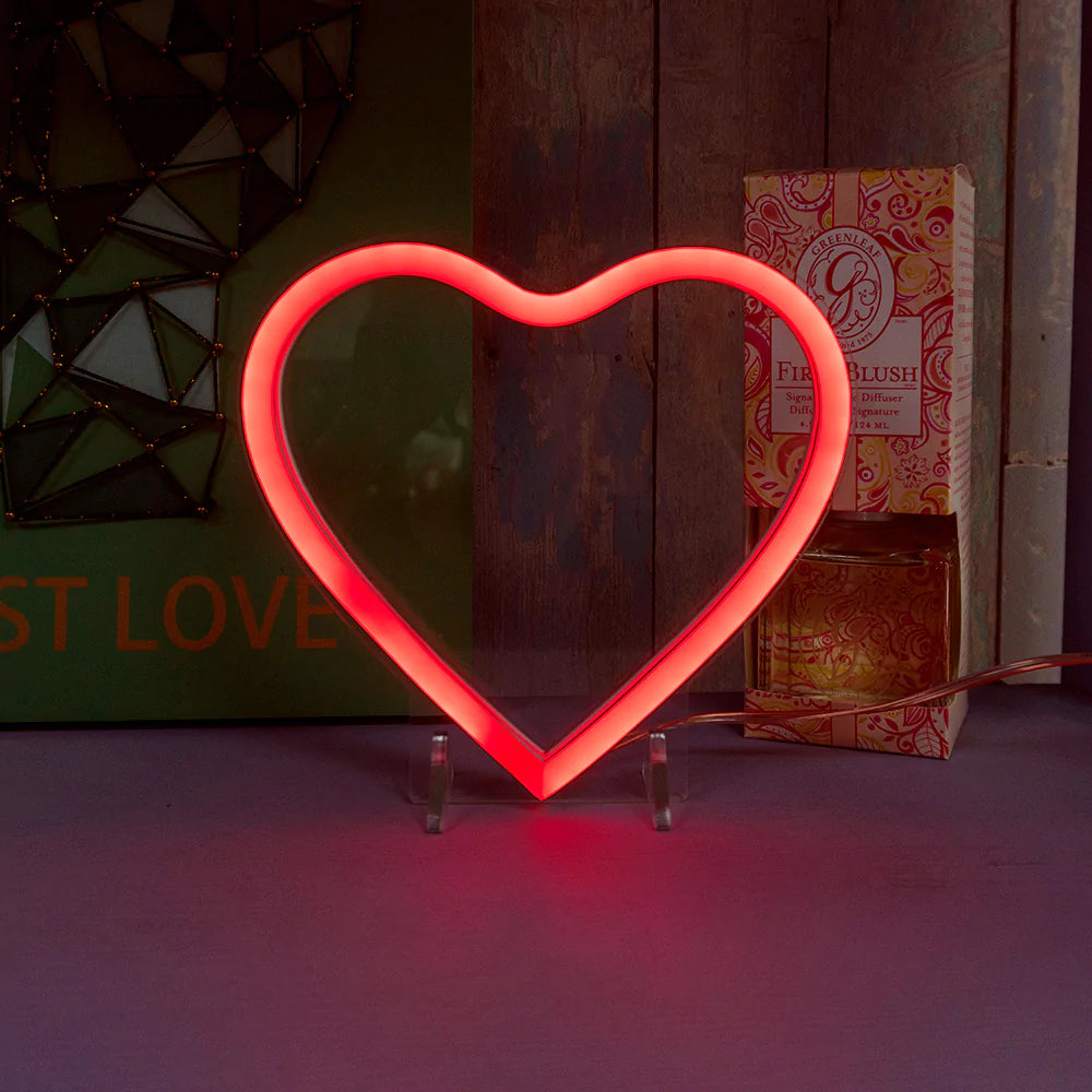 Heart LED Mini Neon Sign - Homely Arts