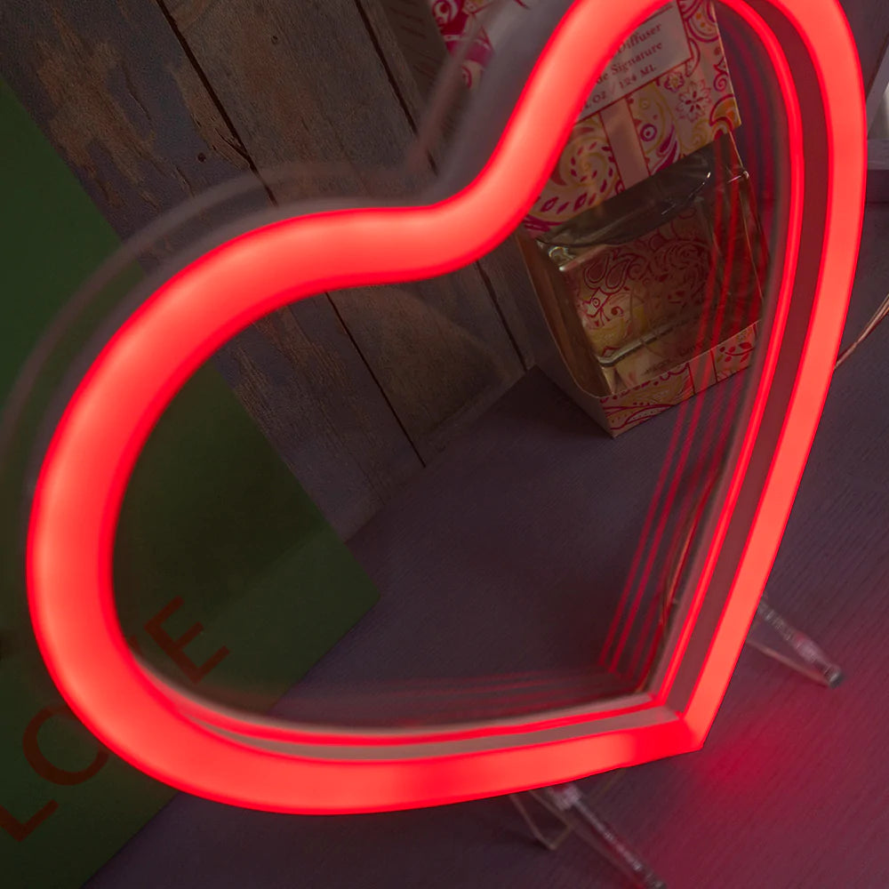 Heart LED Mini Neon Sign - Homely Arts