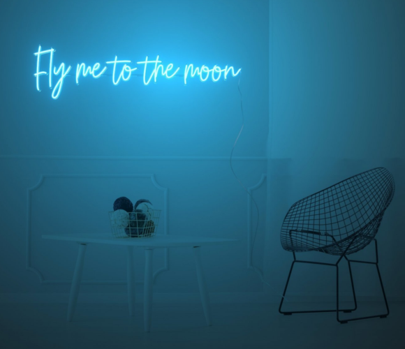 FLY ME TO THE MOON Neon LED - Homely Arts