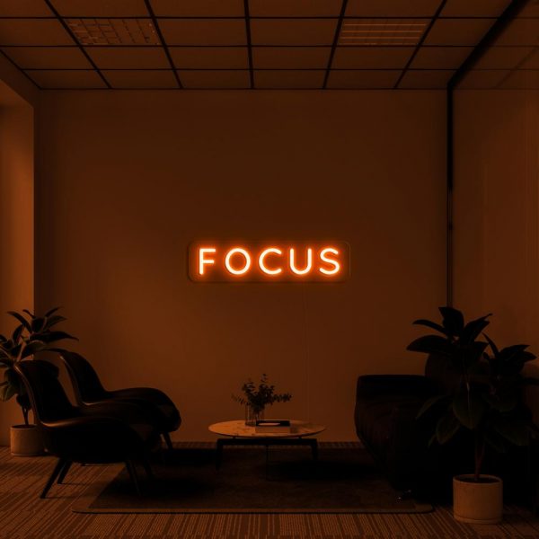 FOCUS Neon LED Sign - Homely Arts